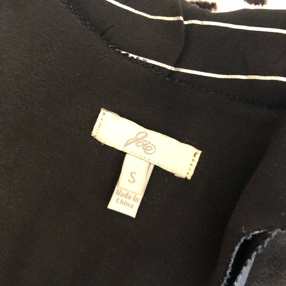 Joie Striped Silk Top Blouse - Picture 5 of 5